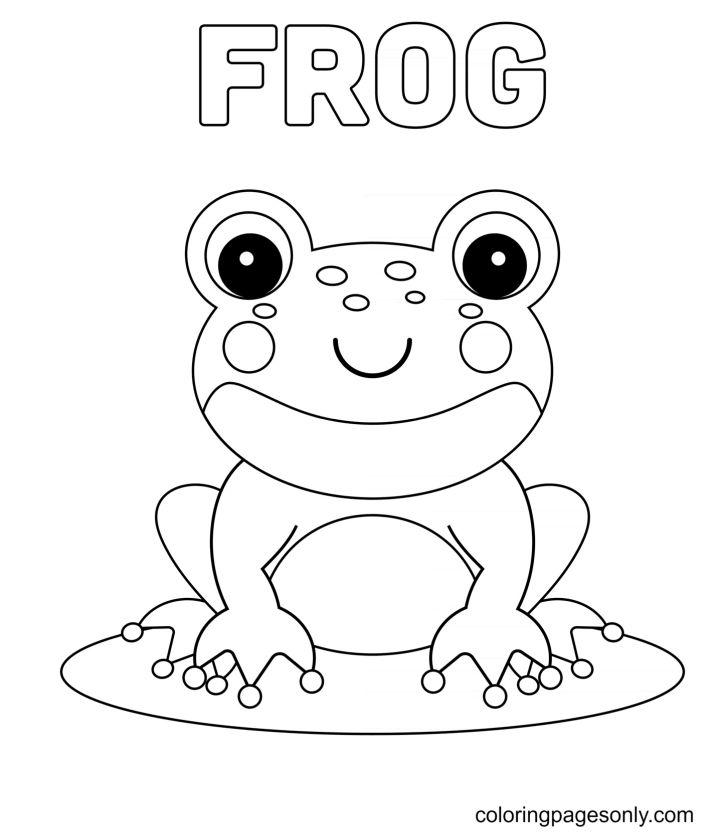 Cute Baby Frog Coloring Pages