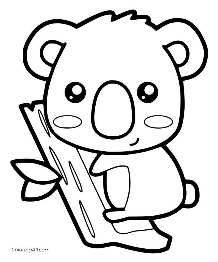 Cute Baby Koala Coloring Page