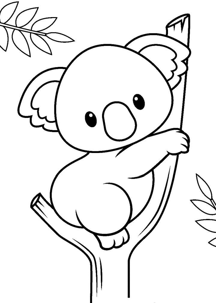 Cute Baby Koala Coloring Pages