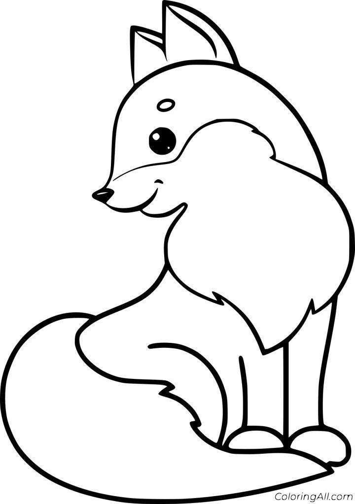 Cute Cartoon Fox to Print and Color