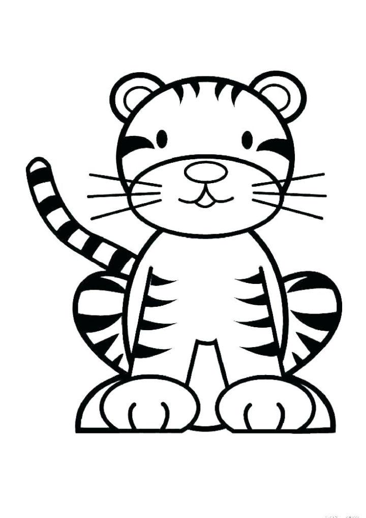 Cute Tiger Coloring Sheet