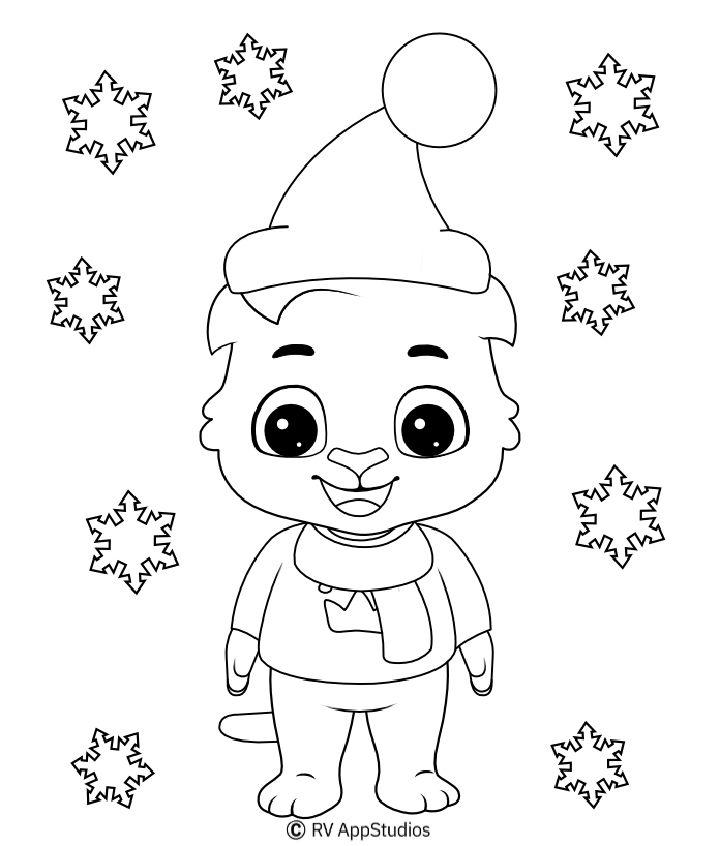 Cute Winter Coloring Pages PDF