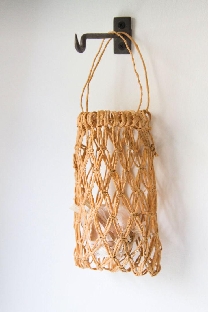 DIY Structured Macrame Wall Basket