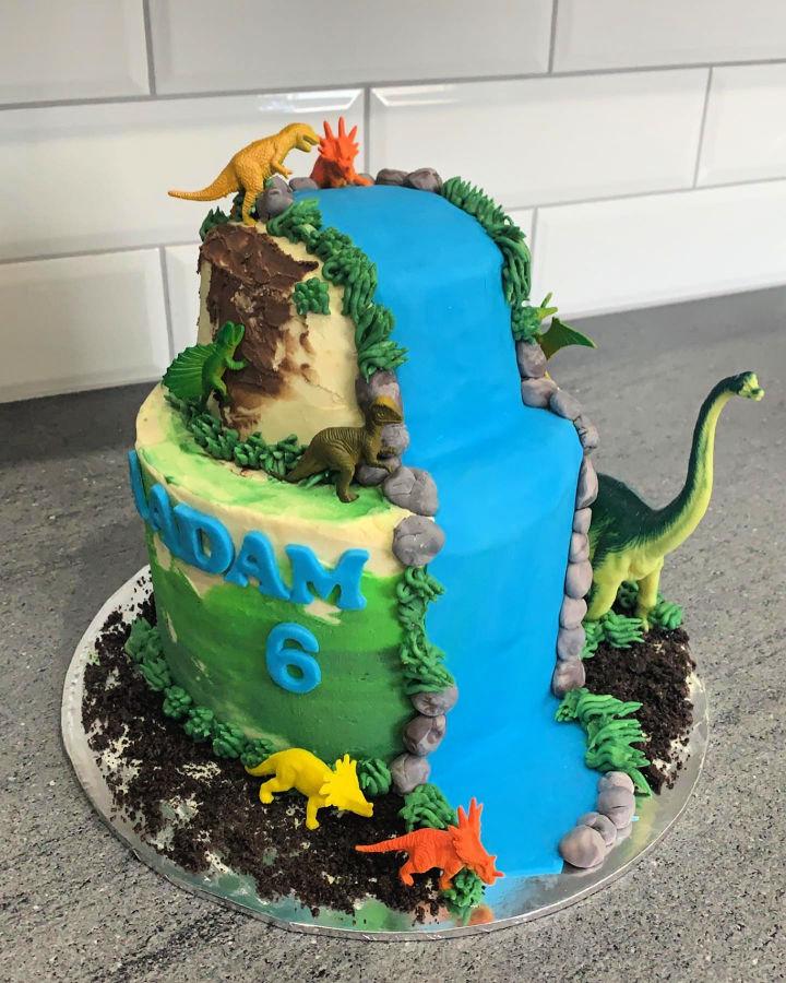Dinosaur Themed Birthday Cake
