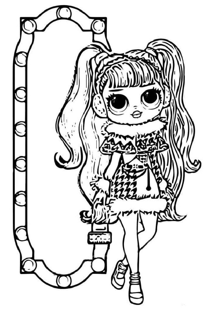 Dollie Winter Disco Lol Omg Coloring Page