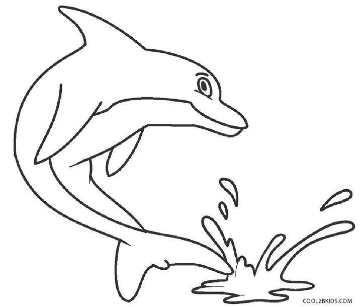 Dolphin Coloring Book Pages