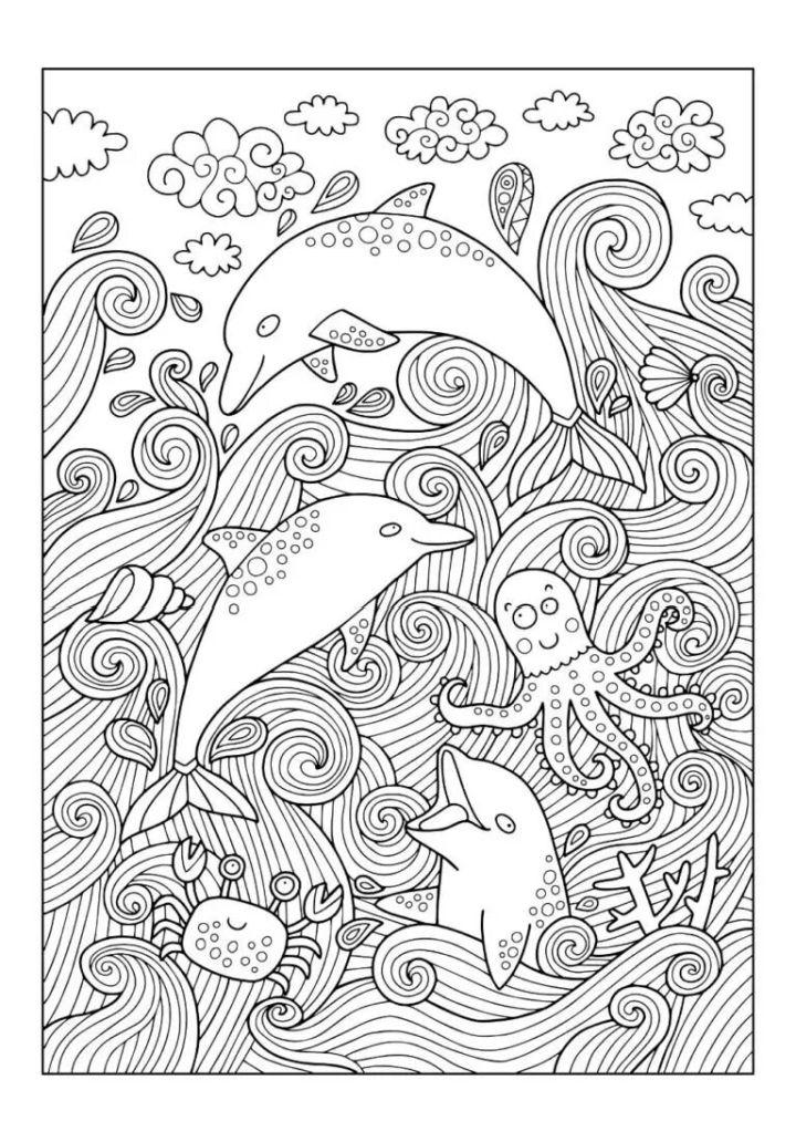 Dolphin Coloring Pages for Download