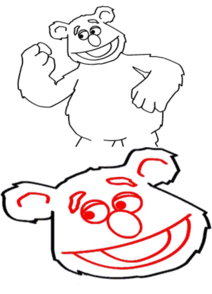 Draw Fozzie Bear from the Muppets
