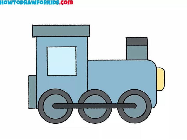 How to Draw an Easy Train  Really Easy Drawing Tutorial