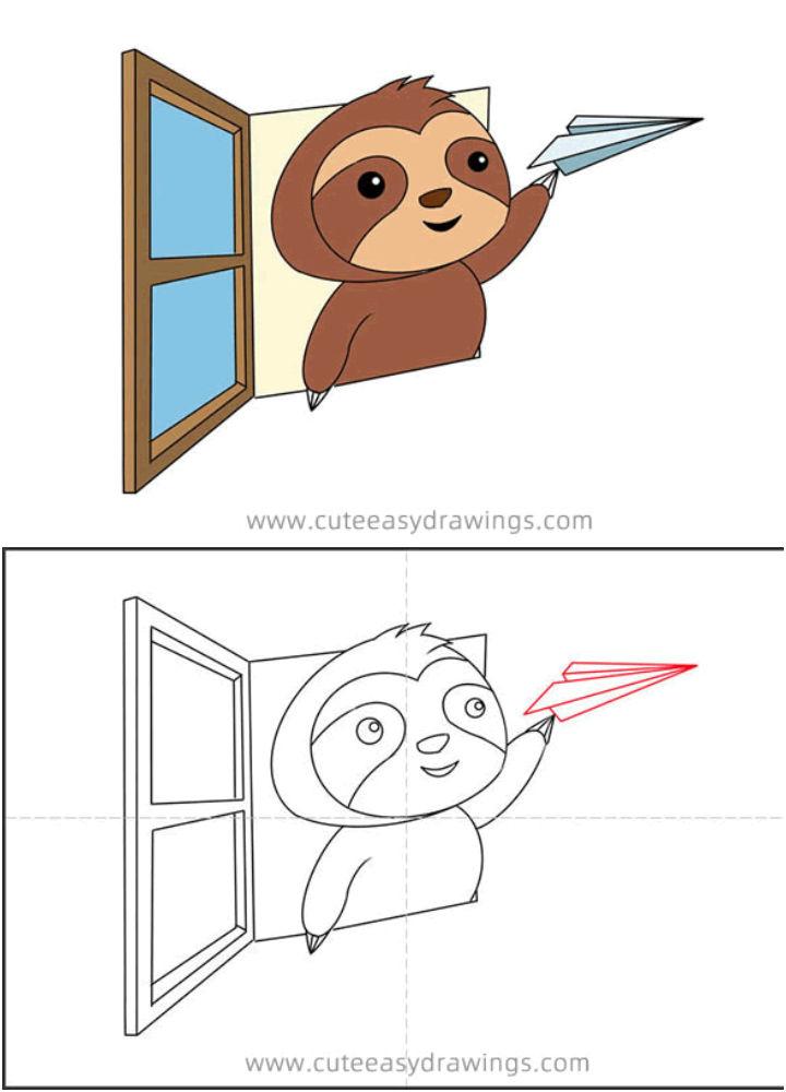 Draw a Cartoon Sloth