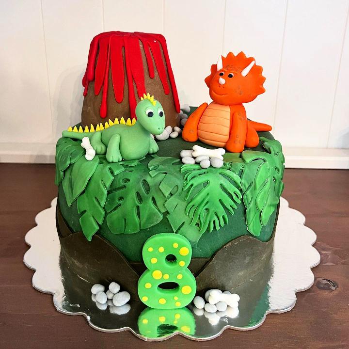 Easy Dino Birthday Cake