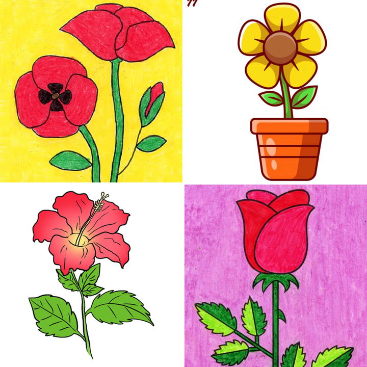 Diffe Types Of Cartoon Flowers To Draw Easy Infoupdate