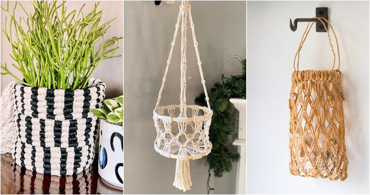 Easy Free Macrame Basket Patterns And Ideas 1