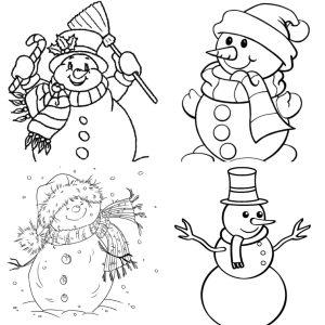 25 Easy and Free Snowman Coloring Pages for Kids and Adults - Cute Snowman Coloring Pictures and Sheets Printable