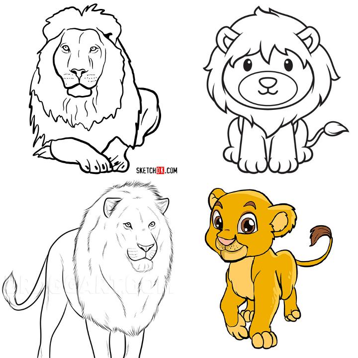 How To Draw A Lion Easy Cartoon Drawing - Fun with Mama