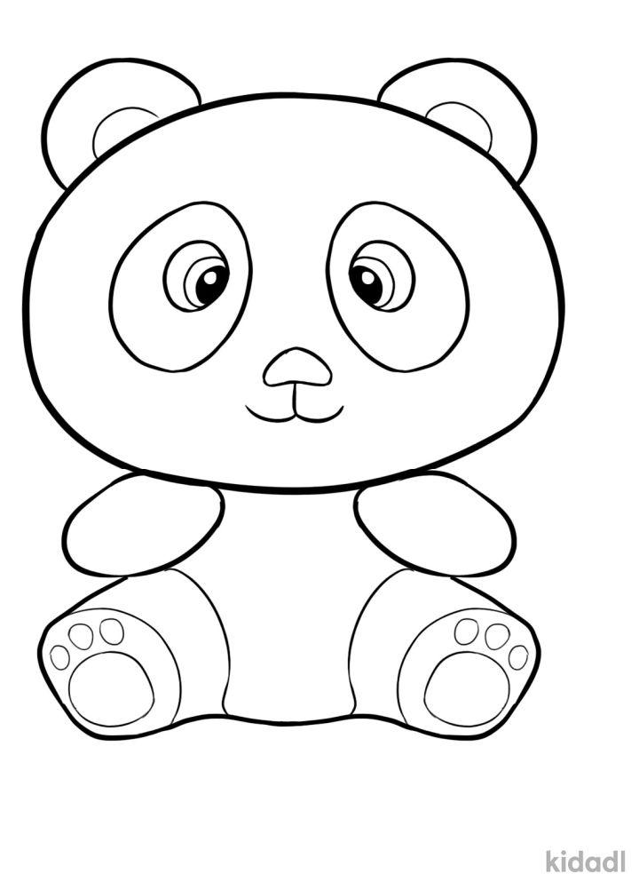 Easy Panda Coloring Pages