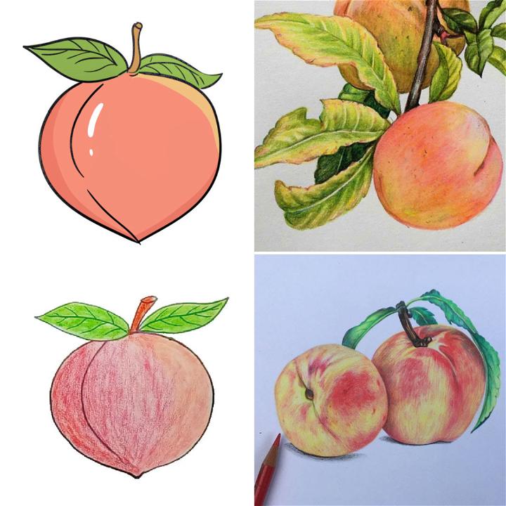 15 Simple Peach Drawing Ideas How to Draw a Peach Blitsy