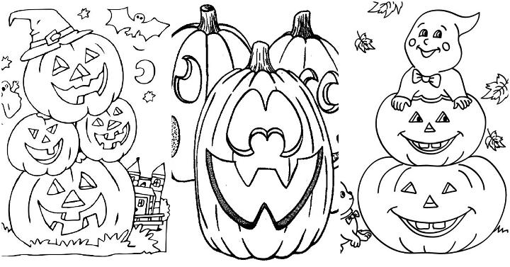Easy Pumpkin Coloring Pages to Print