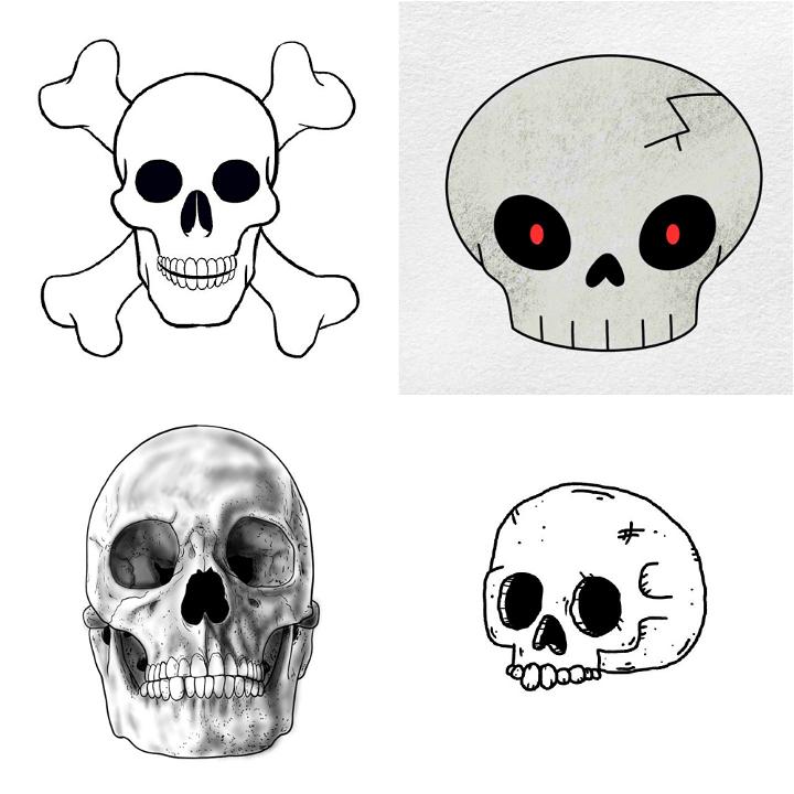 Skull Drawing 02 Royalty Free SVG Cliparts Vectors And Stock  Illustration Image 24192081