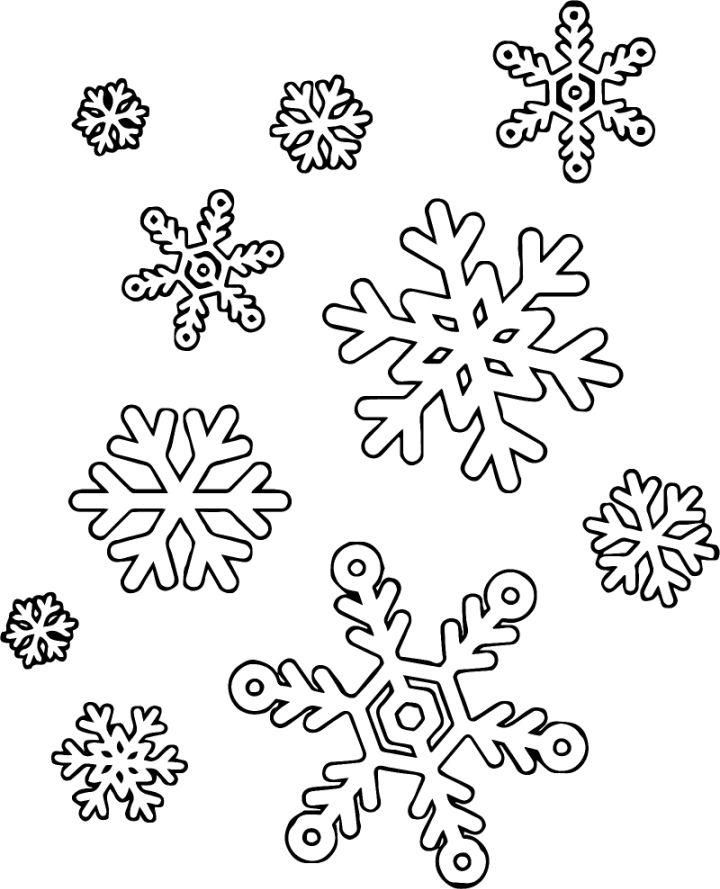 Easy Snowflake Coloring Pages
