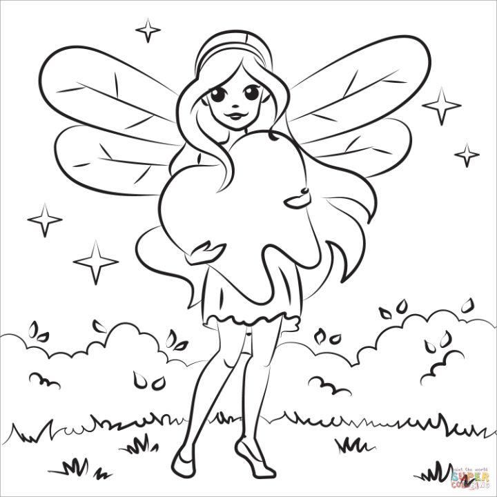 Easy Tooth Fairy Pictures to Color