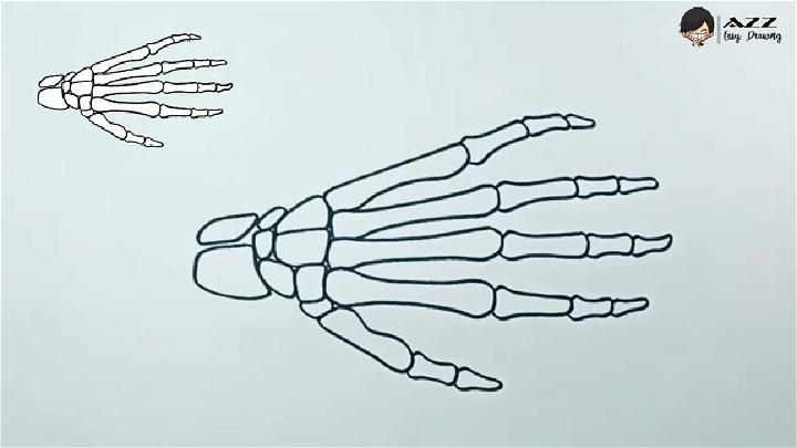 Easy Way to Draw Skeleton Hands
