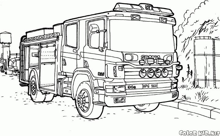 Fire Truck Coloring Pages, Tracer Pages, and Posters