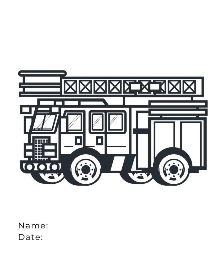 Fire Truck Coloring Pages for Kids