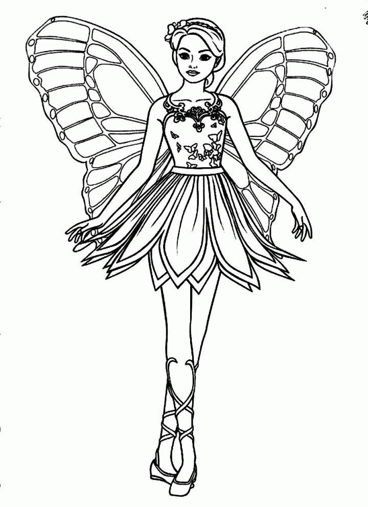 Free Barbie Fairy Coloring Pages