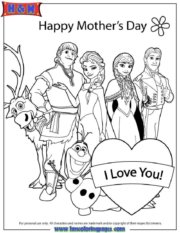 Free Disney Mothers Day Coloring Pages