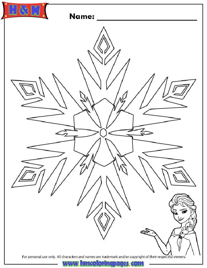 Free Frozen Snowflake Coloring Sheet