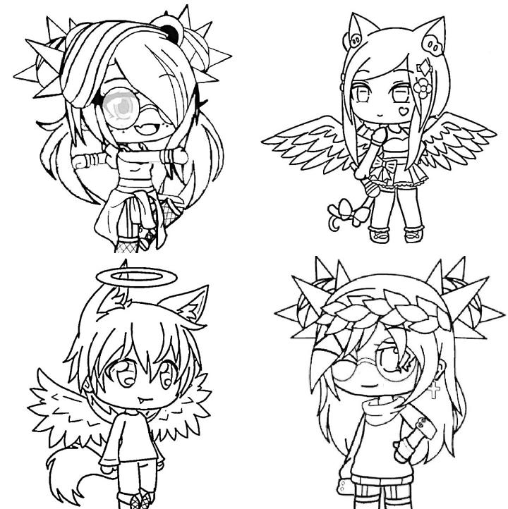 Gacha Life Coloring Pages. Unique Collection. Print for Free