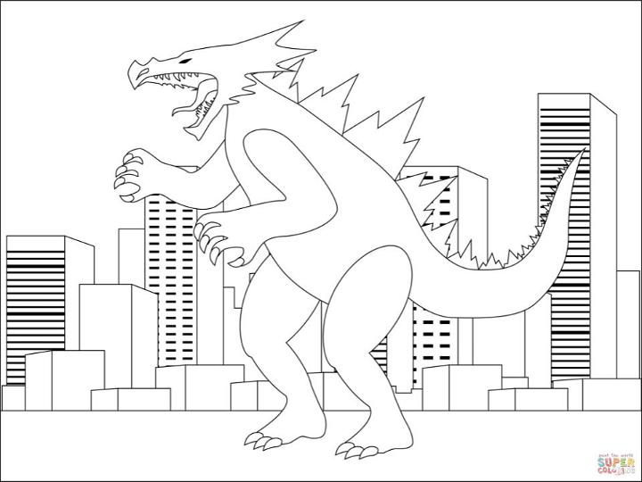 Free Godzilla Coloring Book Pages