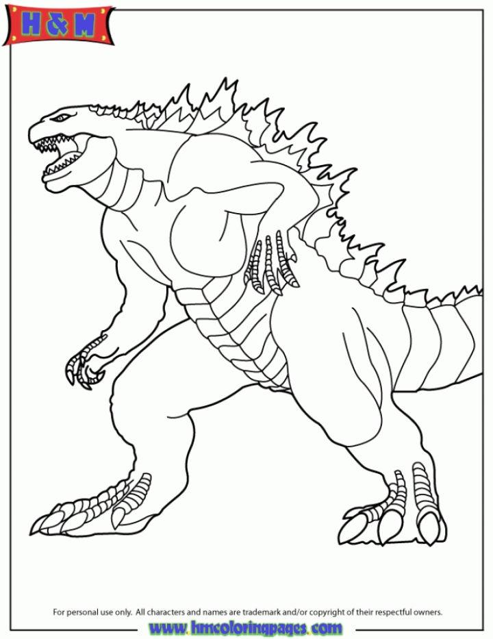 Free Godzilla Coloring Pages for Kids