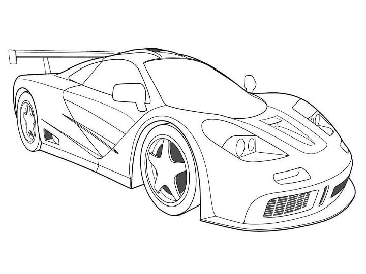 Free Kids' Race Car Coloring Pages