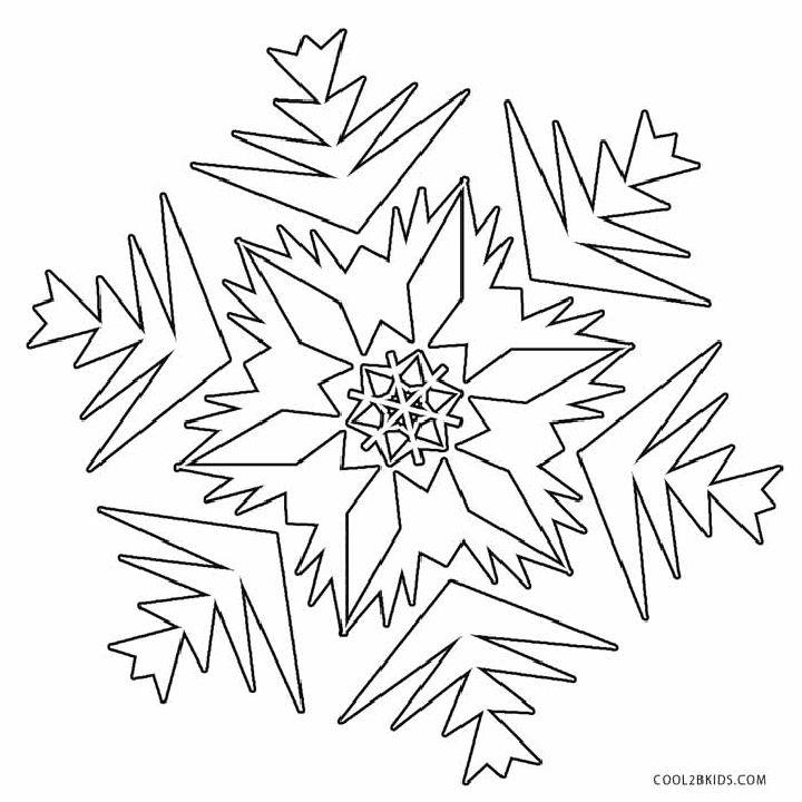 Free Kids Snowflake Coloring Pages