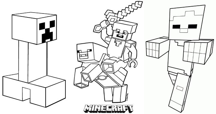 25 Easy and Free Minecraft Coloring Pages for Kids and Adults - Cute Minecraft Coloring Pictures and Sheets Printable