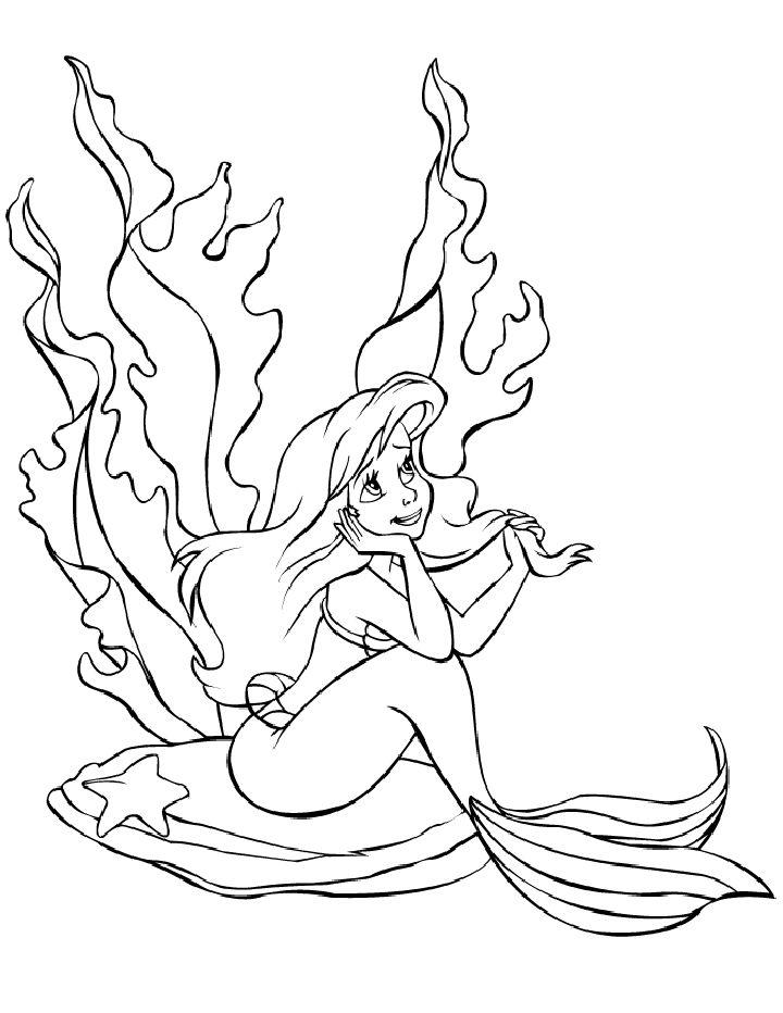 Free Printable Ariel Coloring Book Pages