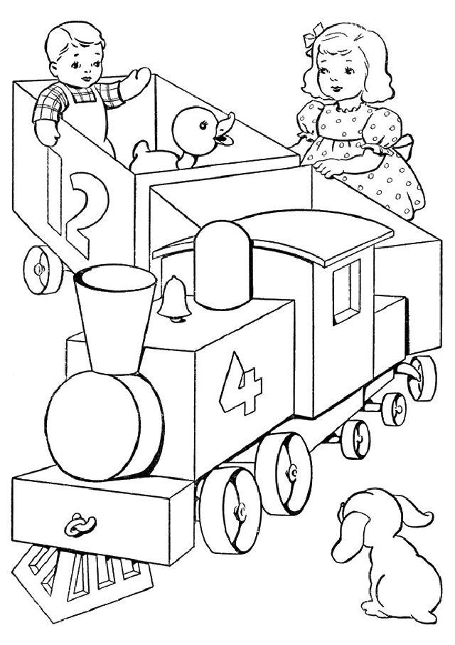 Free Printable Coloring Pages of Train