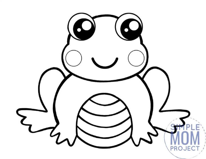 Free Printable Frog Template Coloring Pages