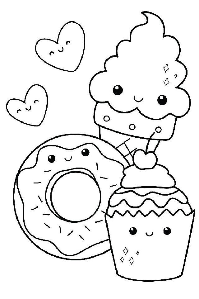 Free Printable Kawaii Food Coloring Pages