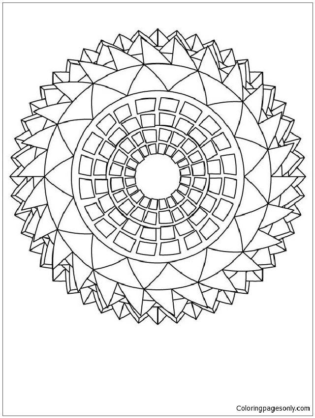 Free Printable Sunflower Mandala Coloring Pages