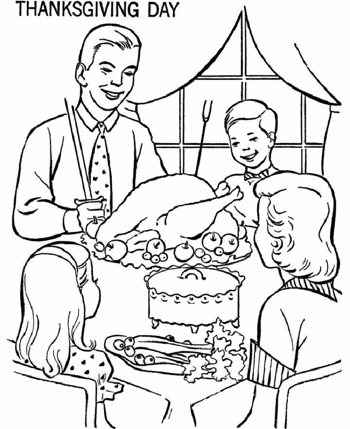 Free Printable Thanksgiving Food Coloring Page 1