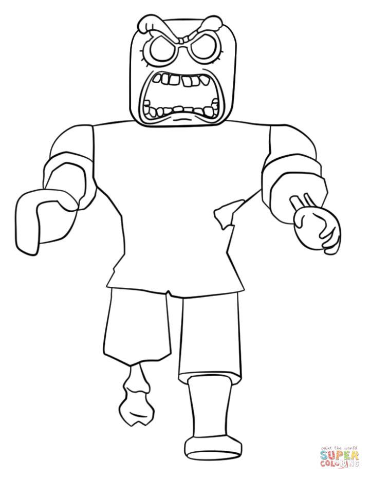 Free Roblox Zobie Coloring Page