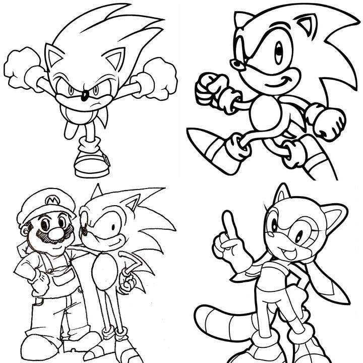 dark sonic coloring pages - Clip Art Library