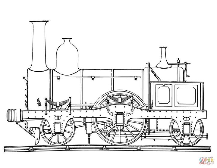 Free Steam Train Coloring Page