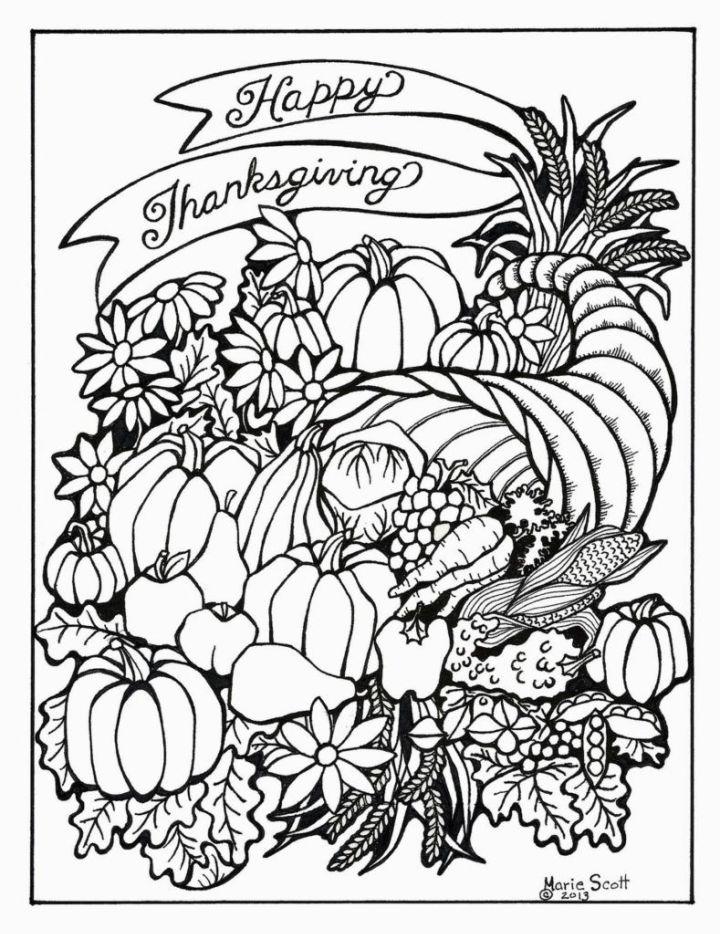 Free Thanksgiving Coloring Pages For Adults