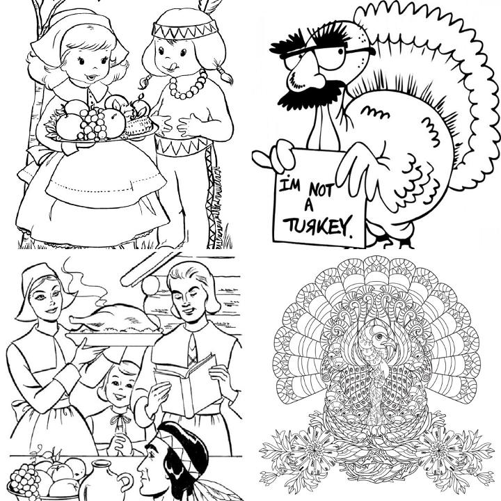 free charlie brown thanksgiving coloring pages