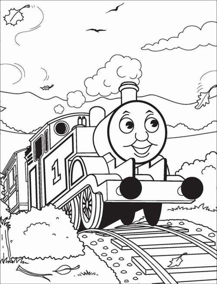 Free Train Coloring Book Pages
