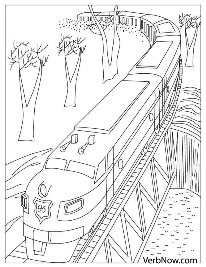 Free Trains Coloring Pages for Download